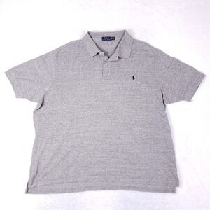 Polo Ralph Lauren Gray Pique Polo Shirt 3XB Gray
